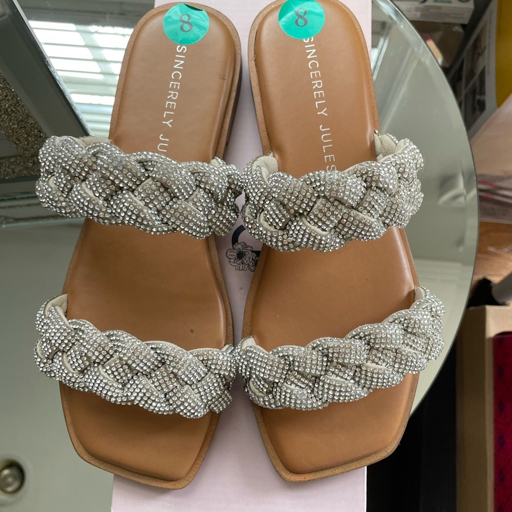 Women sequin sandals